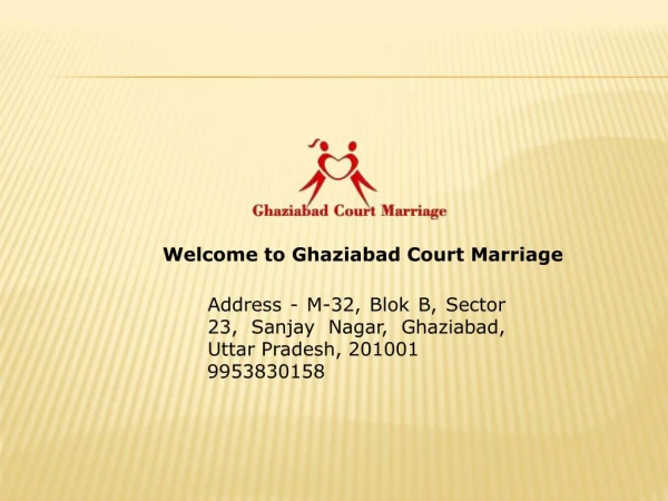 Court Marriage in Ghaziabad- Ghaziabad Court Marriage