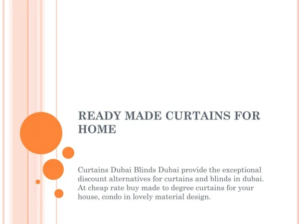 READY MADE CURTAINS FOR HOME