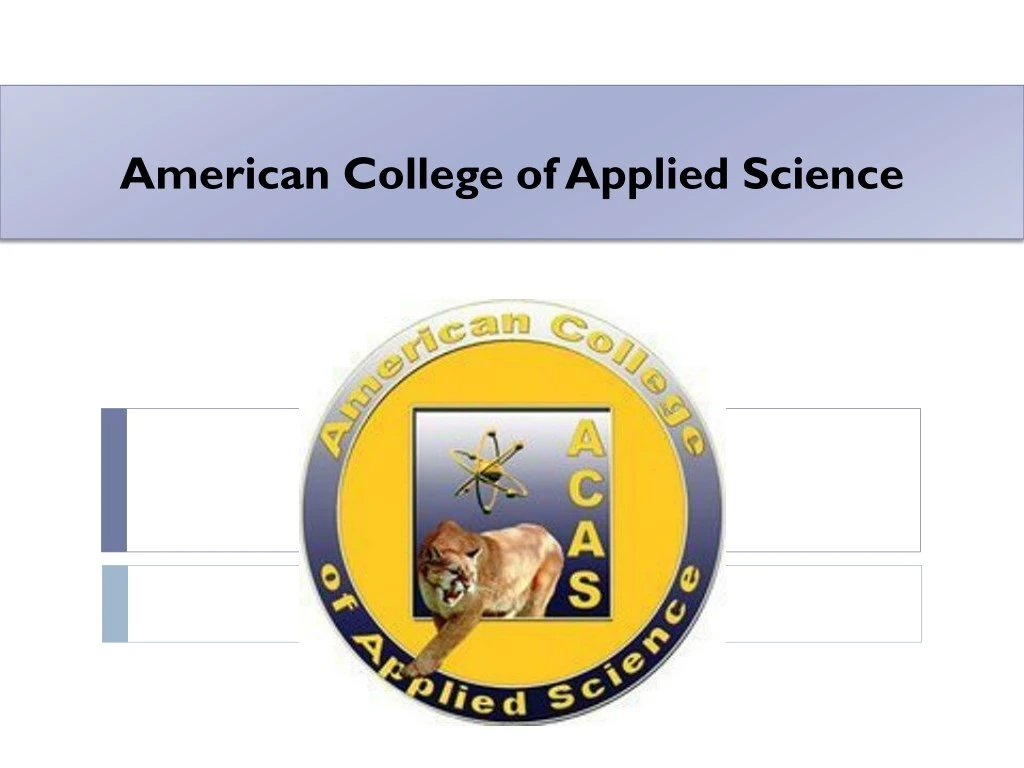 american college of applied science