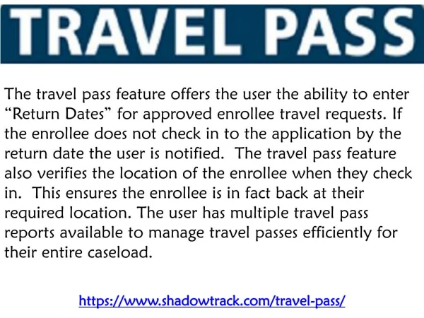 Travel Pass - Shadowtrack