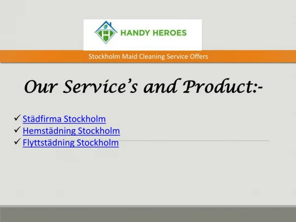 stockholm maid cleaning service offers