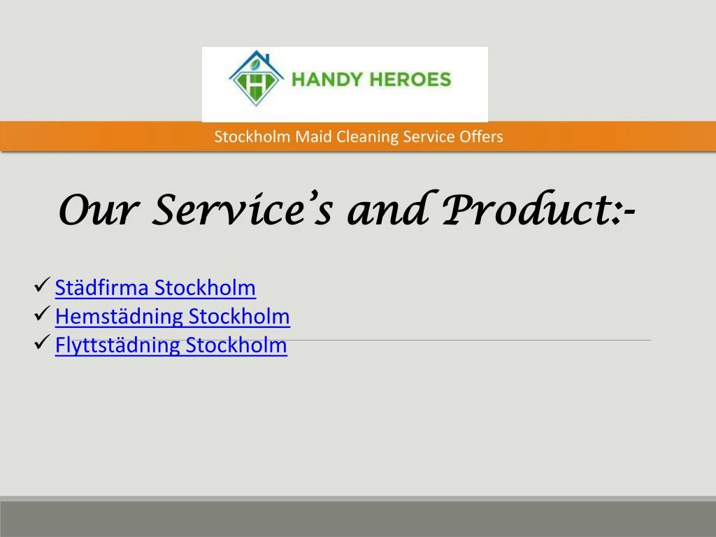 stockholm maid cleaning service offers
