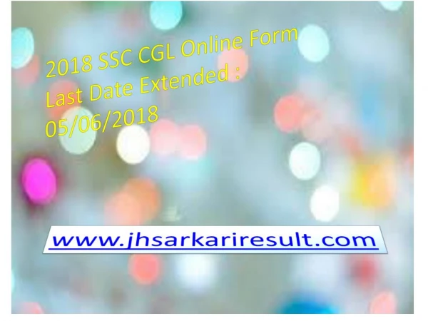 2018 ssc cgl online form last date extended