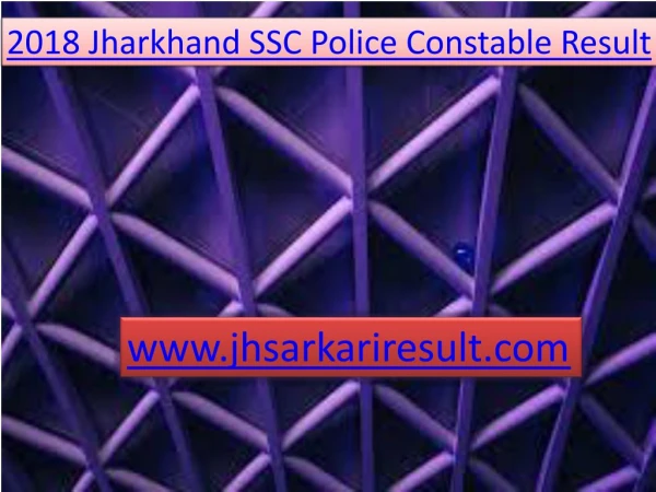 JSSC Jharkhand Police Constable Recruitment Result 2018