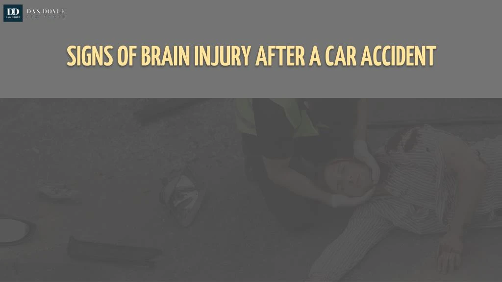 signs of brain injury after a car accident
