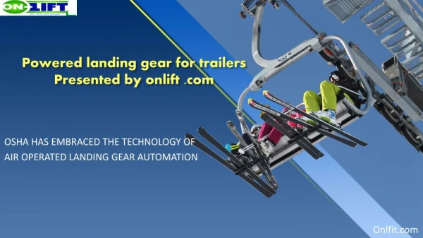 Powered landing gear for trailers with 5th wheel