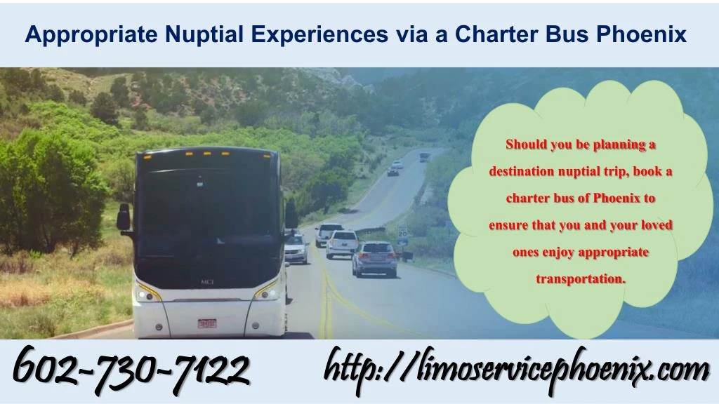 appropriate nuptial experiences via a charter