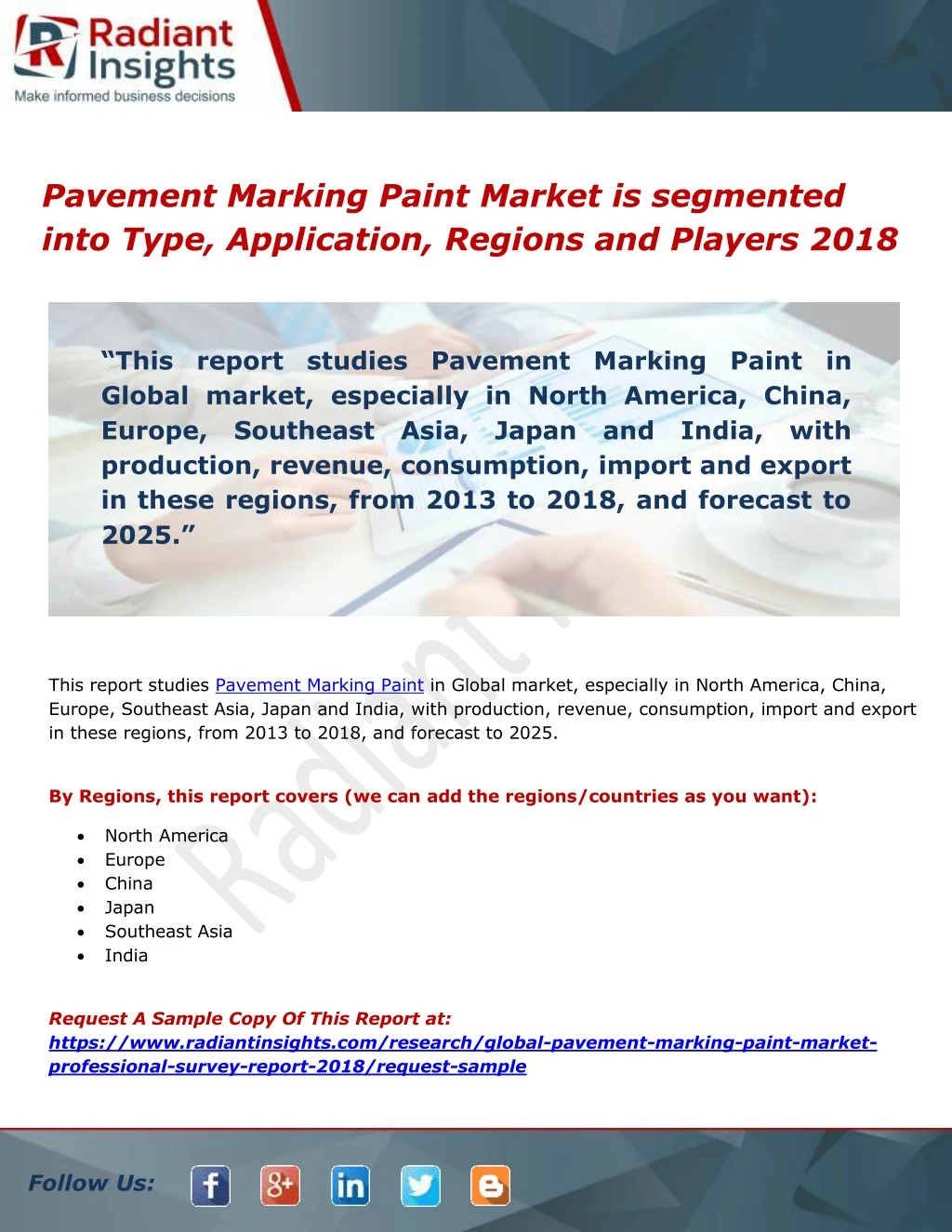 pavement marking paint market is segmented into