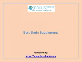 Best Brain Supplement - slide 1