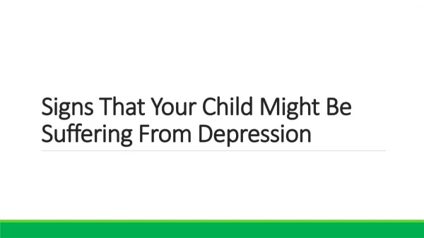 Is Your Child Suffering from Depression | Reboot Wellness