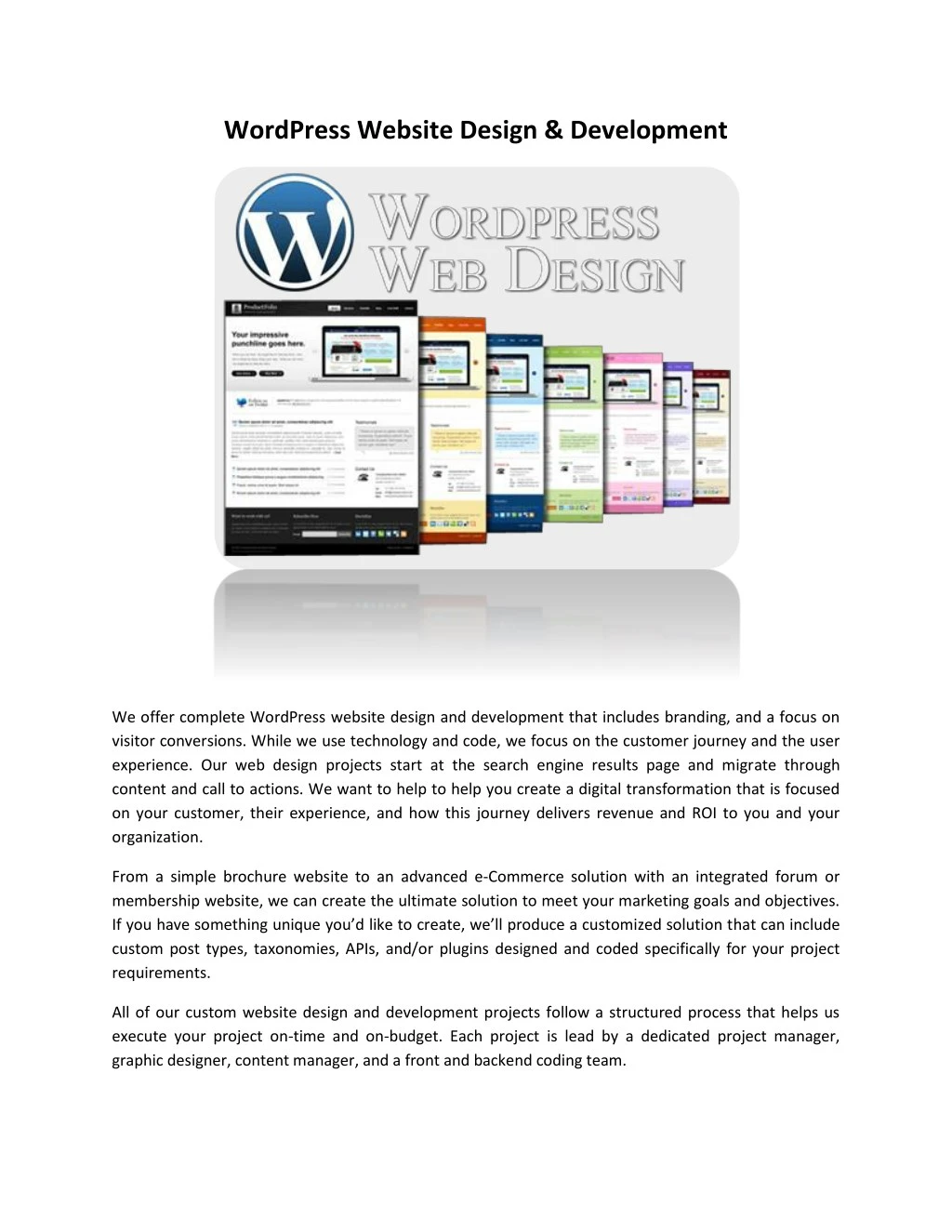 wordpress website design development
