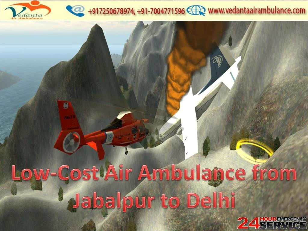 low cost air ambulance from jabalpur to delhi