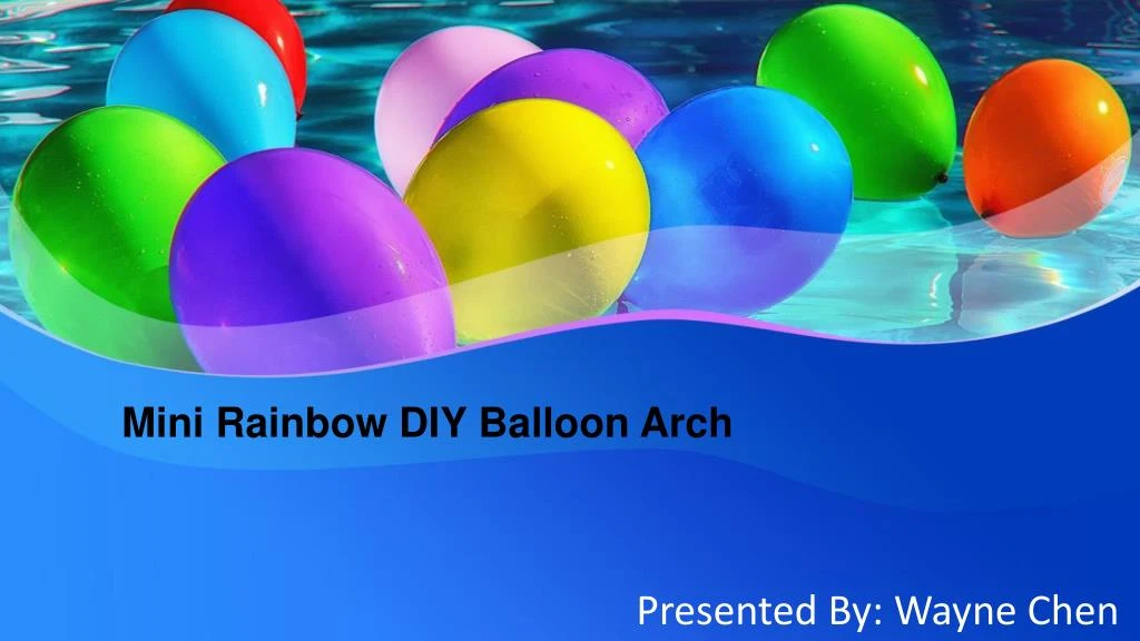 mini rainbow diy balloon arch