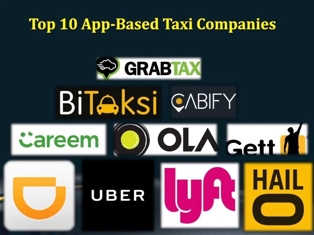 top 10 app based taxi companies