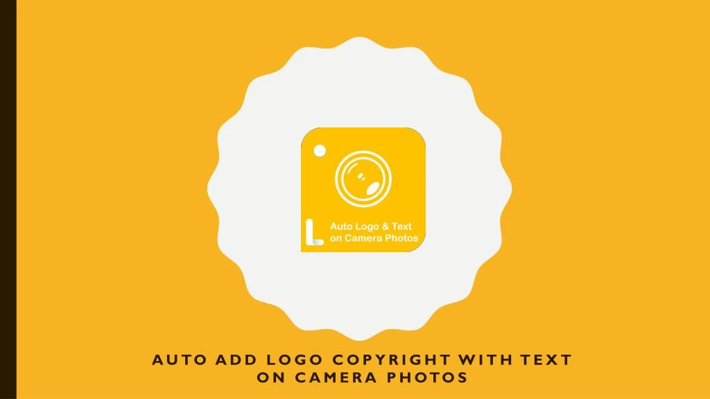 auto add logo copyright with text on camera photos