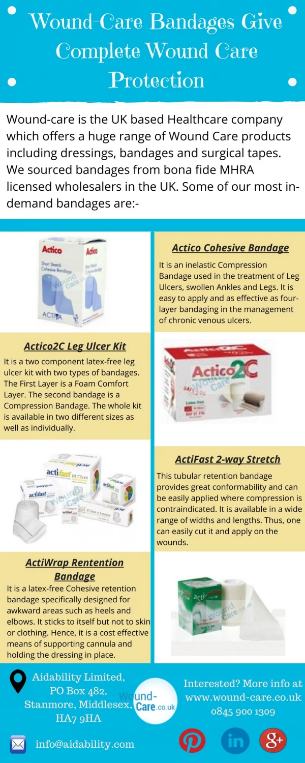 Wound-Care Bandages Give Complete Wound Care Protection