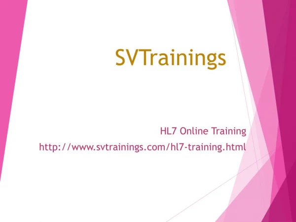 HL7 Online Training | HL7 Certification | HL7 Certification Online Training