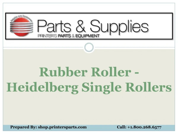 Buy Heidelberg Rubber Rollers at-Shop.PrintersParts