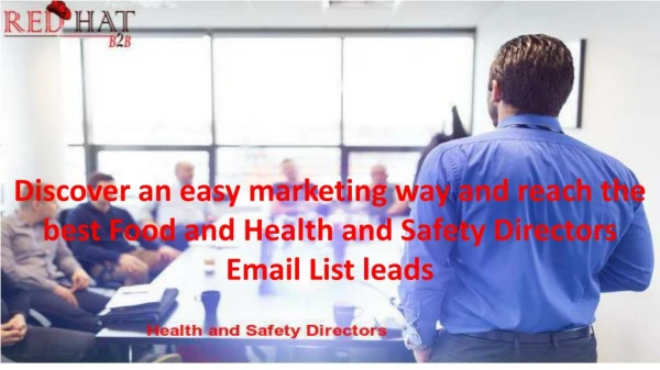 Health and Safety Directors Email List