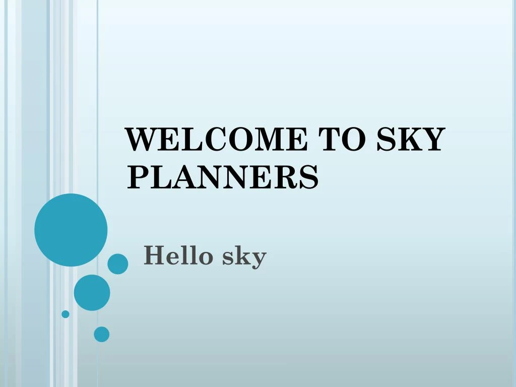 welcome to sky planners