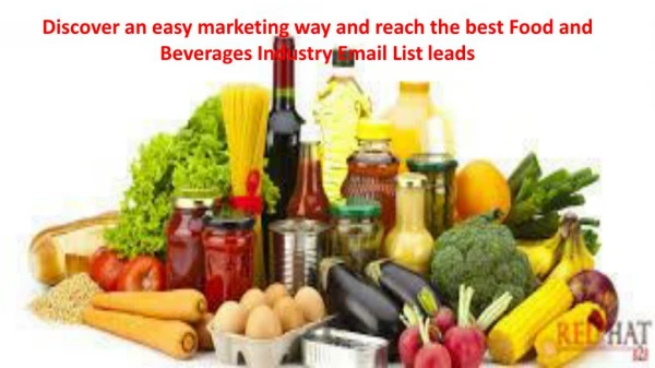Food and Beverages industry Email List
