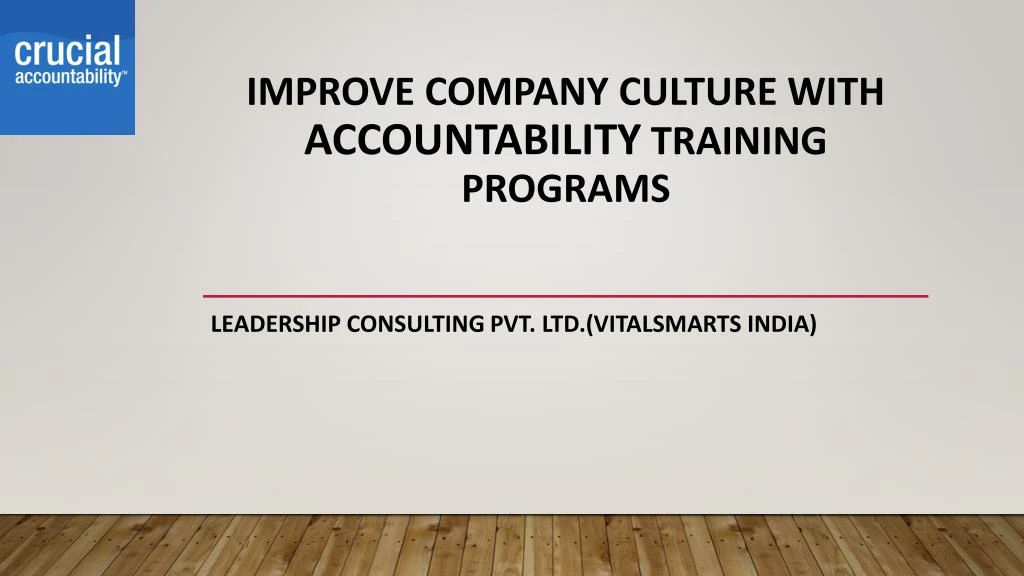 improve company culture with accountability training programs