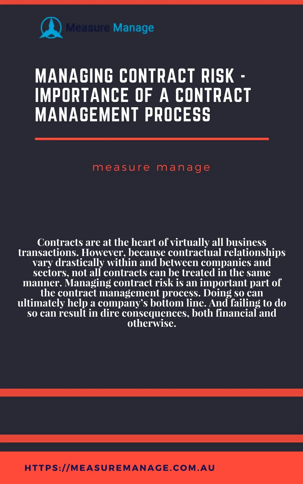 managing contract risk importance of a contract