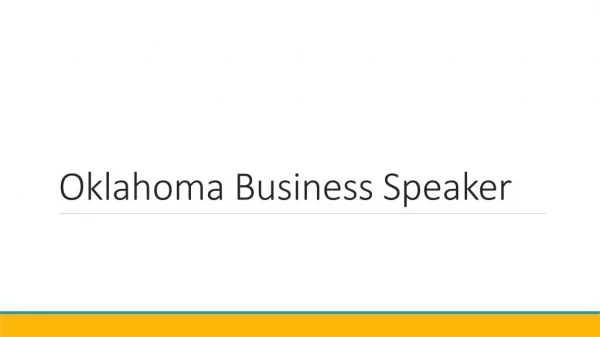 Oklahoma Business Speaker