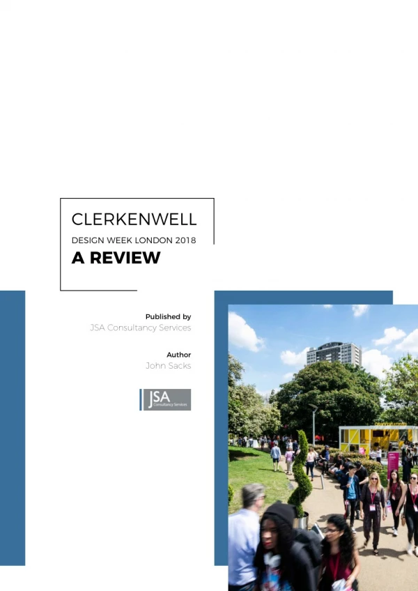 JSA Review Clerkenwell Design Week 2018 - London