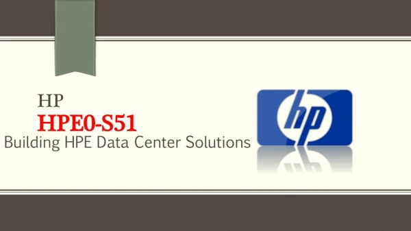 HPE0-S51 Examcollection
