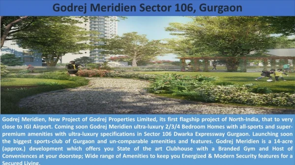 Godrej Meridien Sector 106, Gurgaon