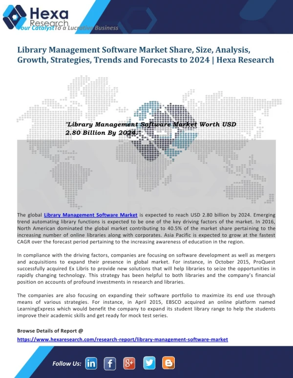Future Trends of the Library Management System Software