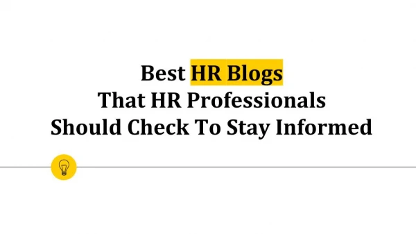 Best HR Blogs That HR Professionals Should Check To Stay Informed
