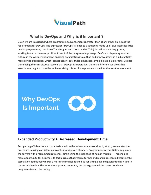 What is DevOps and Why is it Important | DevOps Online Training Course