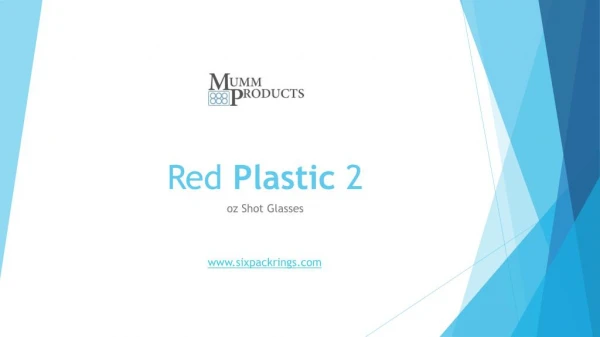 Red Plastic 2 oz Shot Glasses