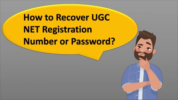 How to Recover UGC NET Registration Number or Password?