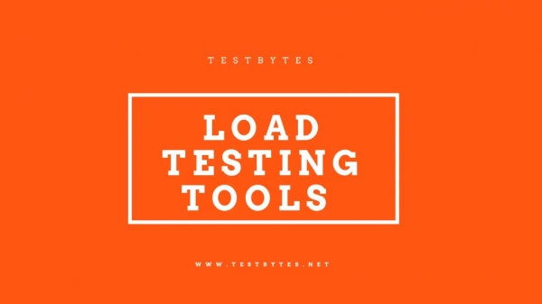 Load Testing Tools 2018