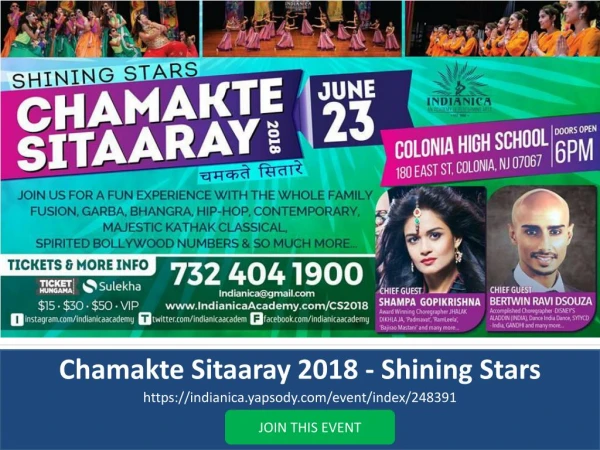 Chamakte Sitaaray (Shining Stars) Events 2018