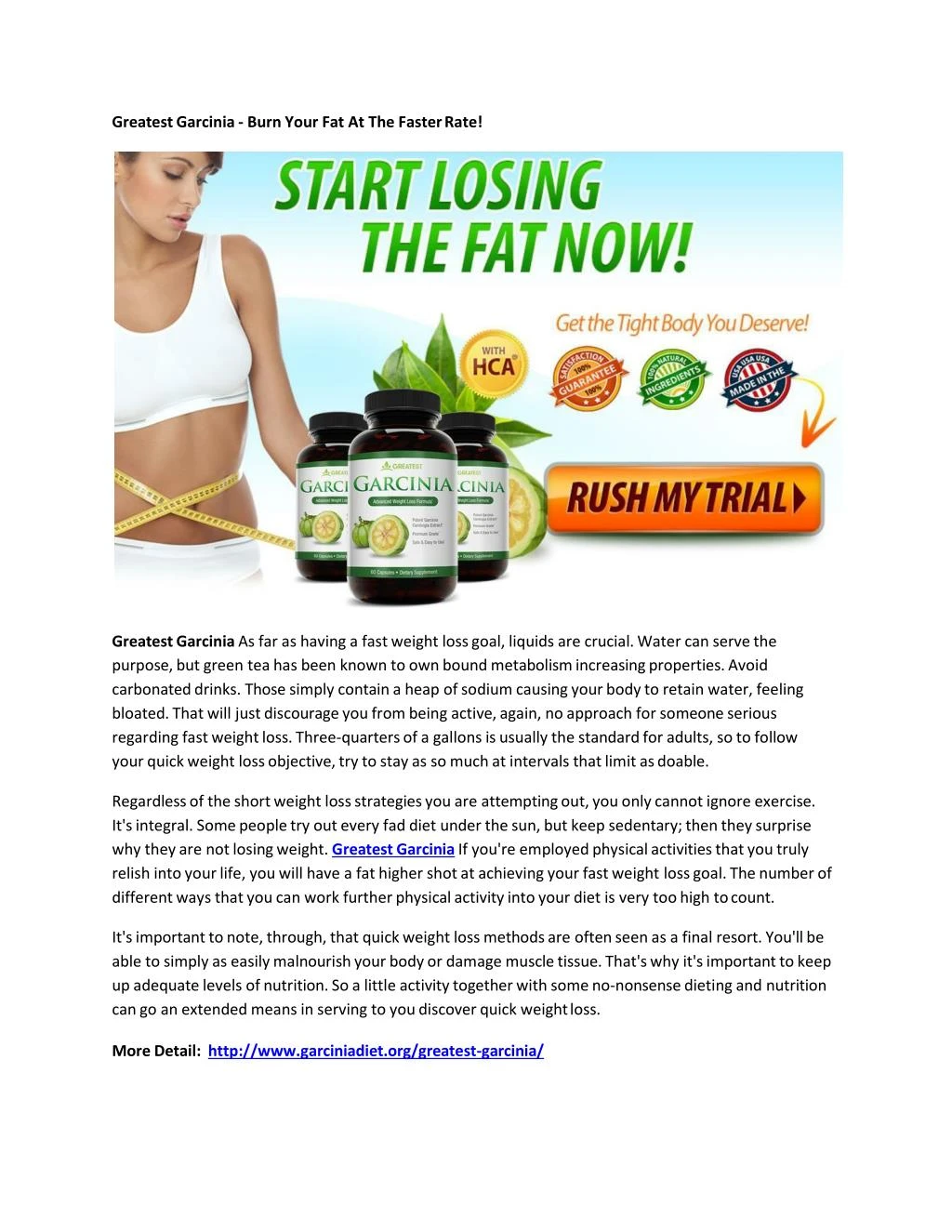 greatest garcinia burn your fat at the faster rate