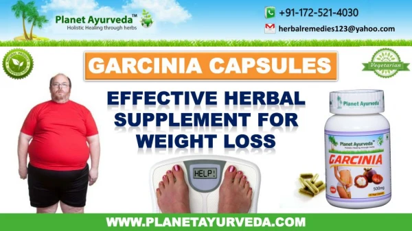 Garcinia Capsules- Herbal Supplement for Weight Loss
