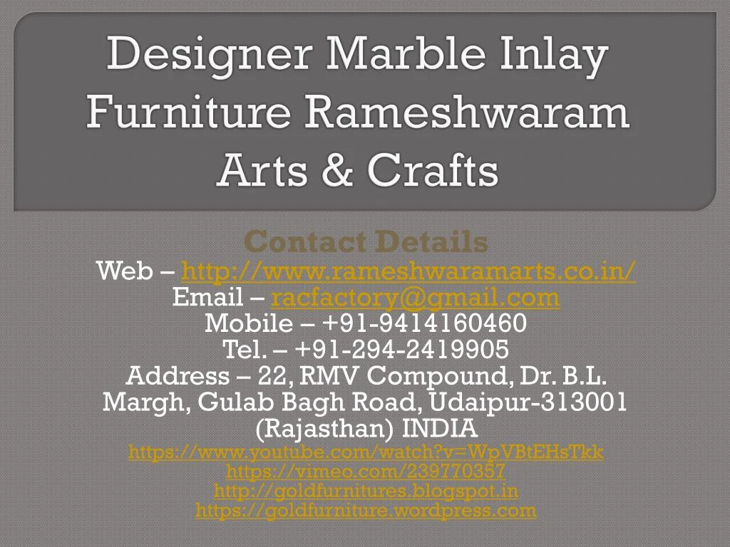 designer marble inlay furniture rameshwaram arts crafts