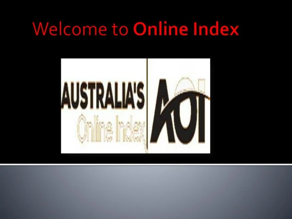 Australia's Online Index - Business and Community Directory Services