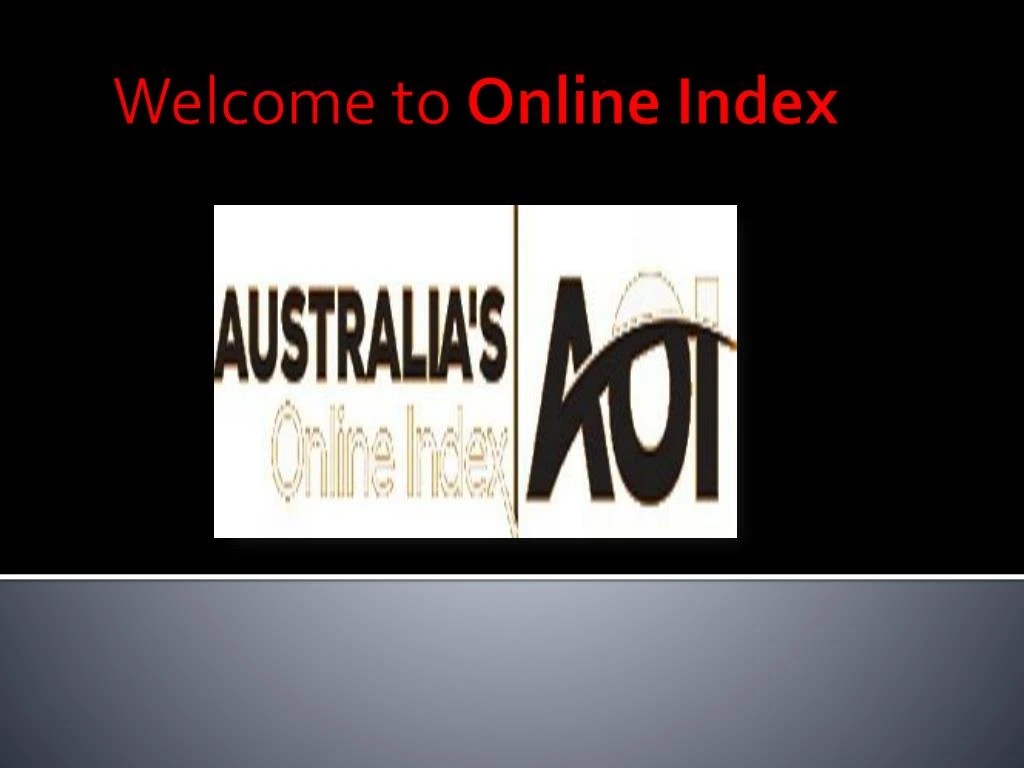 welcome to online index