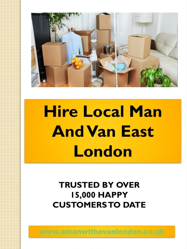 Local Man and van hire London