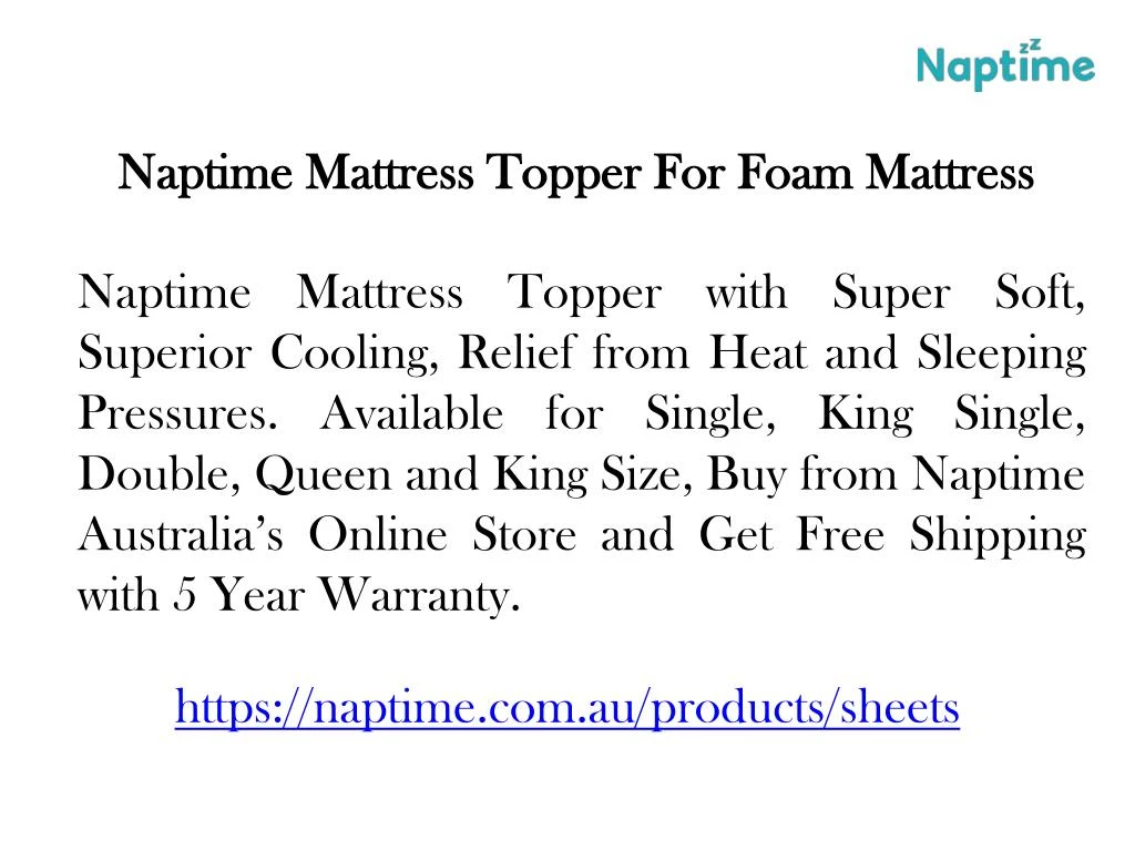 naptime mattress topper for foam mattress