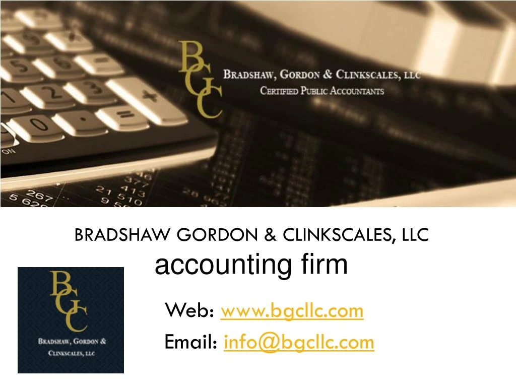 bradshaw gordon clinkscales llc accounting firm