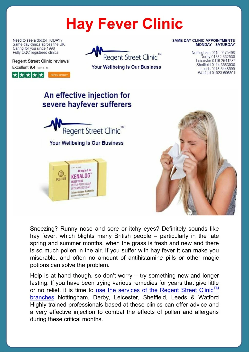 hay fever clinic