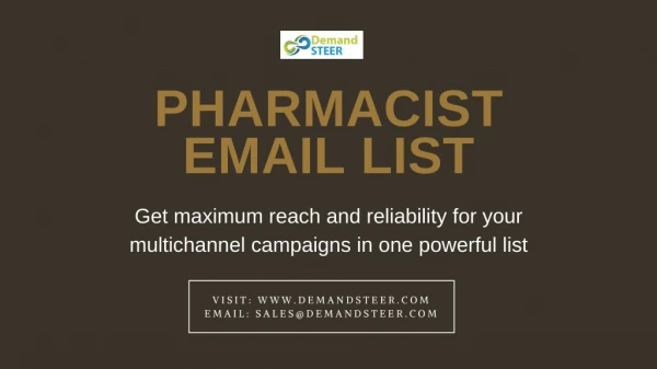 Pharmacist Email List | Pharmacy Email Addresses | Email Database