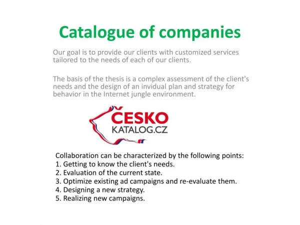 Catalogue of companies