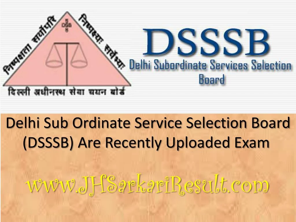 delhi sub ordinate service selection board dsssb